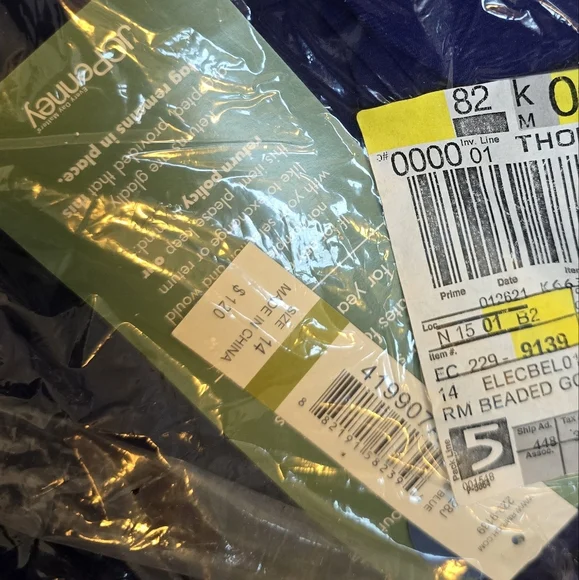 R&M Richards Women's Embellished Front Slit Gathered Halter Dress size 14 - Picture 3 of 5